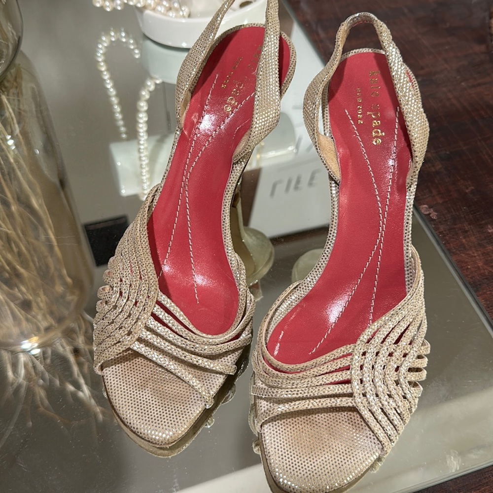Gold Kate Spade heels, size 6
